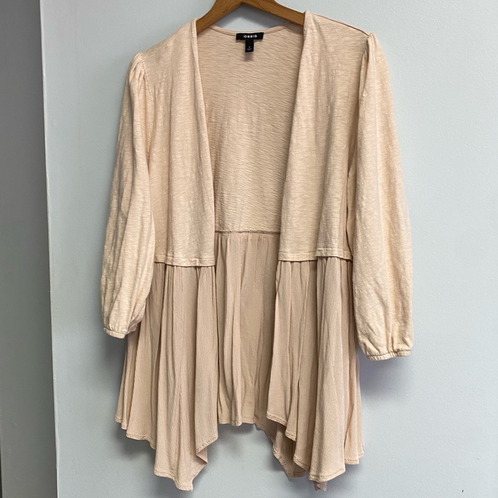 TORRID DUSTER CARDIGAN AND COORDINATING TOP - 2X (2)